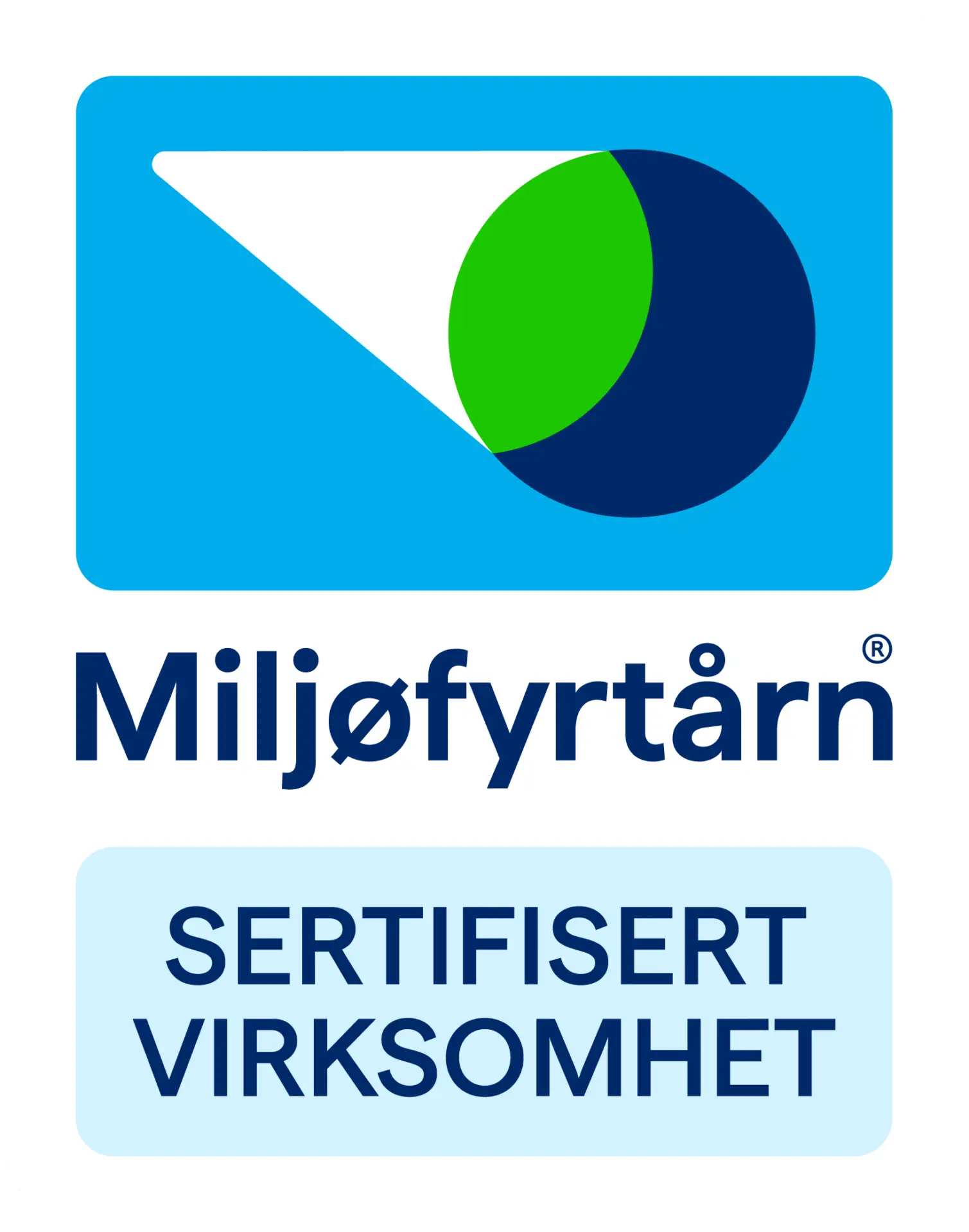 Miljofyrtarn sertifisert virksomhet vertikal rgb